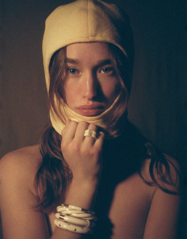 Aurelie Bidermann Positano Ivory Gold Bangle