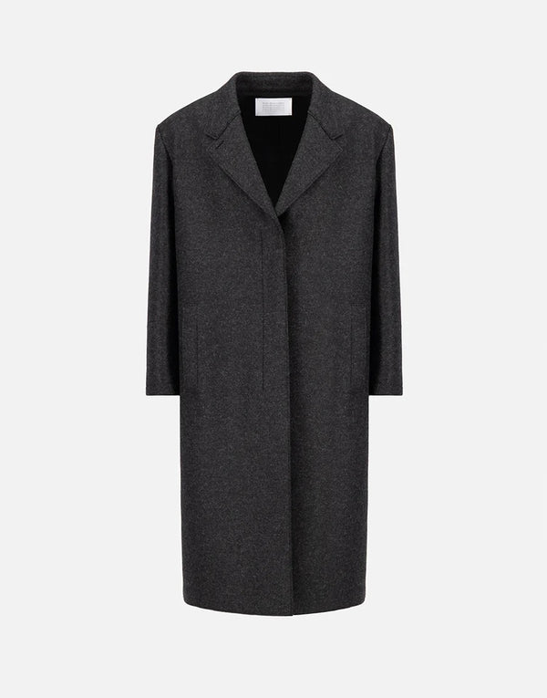 Harris Wharf Grandad Coat Anthracite