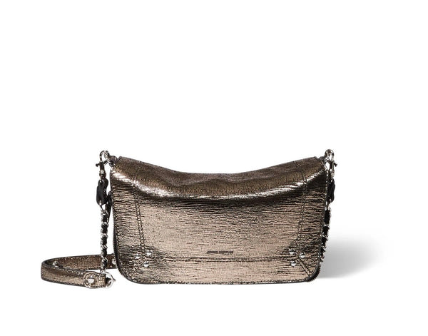 Jerome Dreyfus Bobi S Lamé Champagne Goatskin