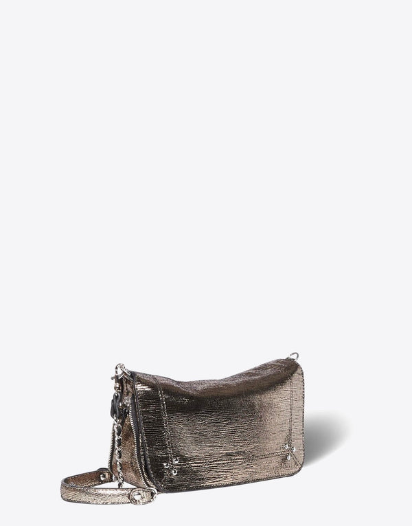 Jerome Dreyfus Bobi S Lamé Champagne Goatskin