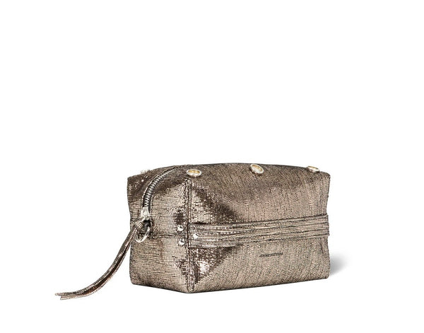 Jermone Dreyfus Lucky Case Goatskin Lamé Champagne