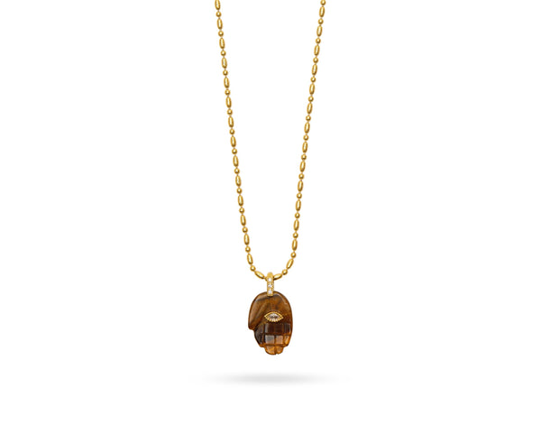 Talis Chains Hamsa Pendant Tigers Eye