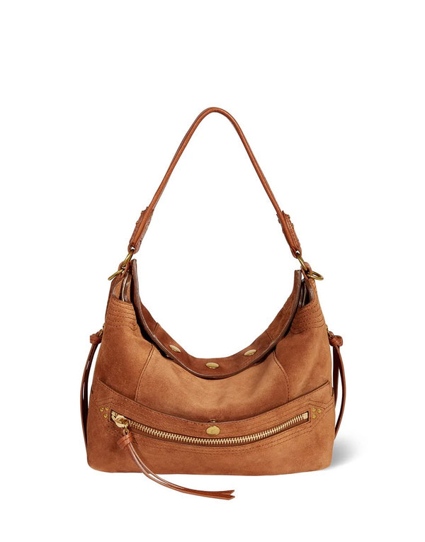 Jérôme Dreyfuss Lucky Hobo Caramel Split Suede