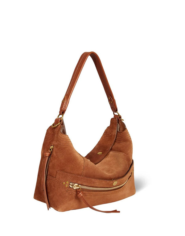 Jérôme Dreyfuss Lucky Hobo Caramel Split Suede
