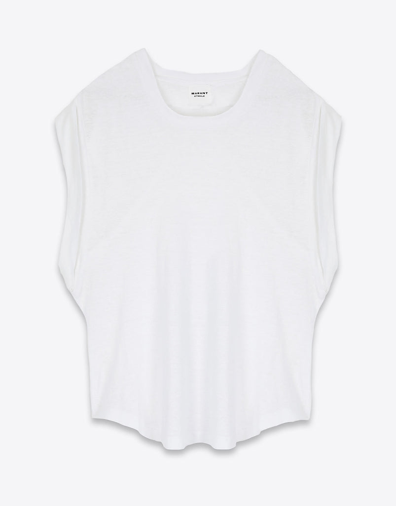 Isabel Marant Kotty White Linen T-Shirt