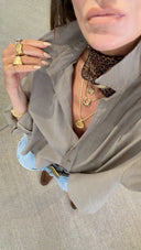 Talis Chains Horseshoe Pendant Necklace - Tiger’s Eye
