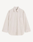 By Malene Birger Derris Cotton Shirt Old Beige Stripe