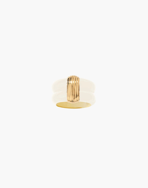 Aurelie Bidermann Katt Ring Ivory