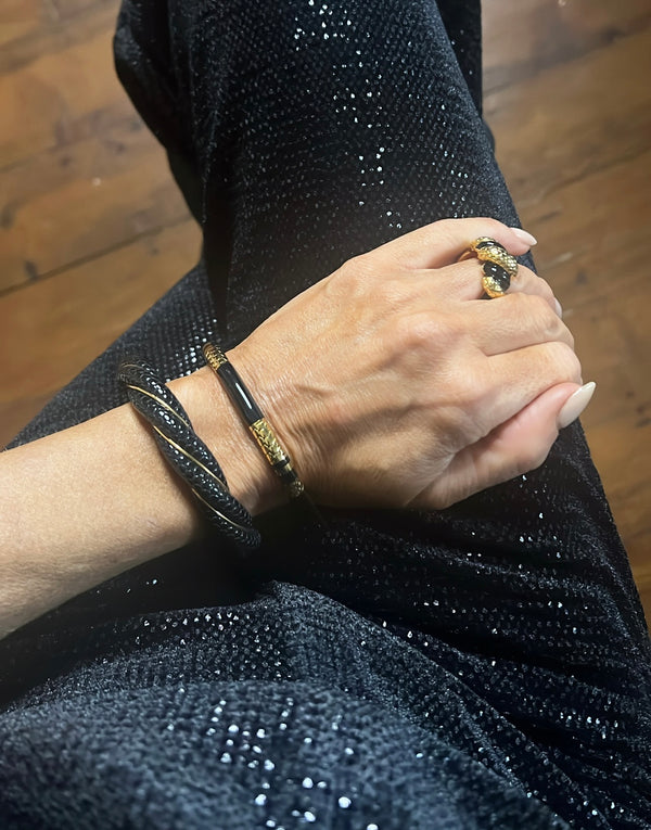 Aurelie Bidermann Black Snake Diana Bracelet