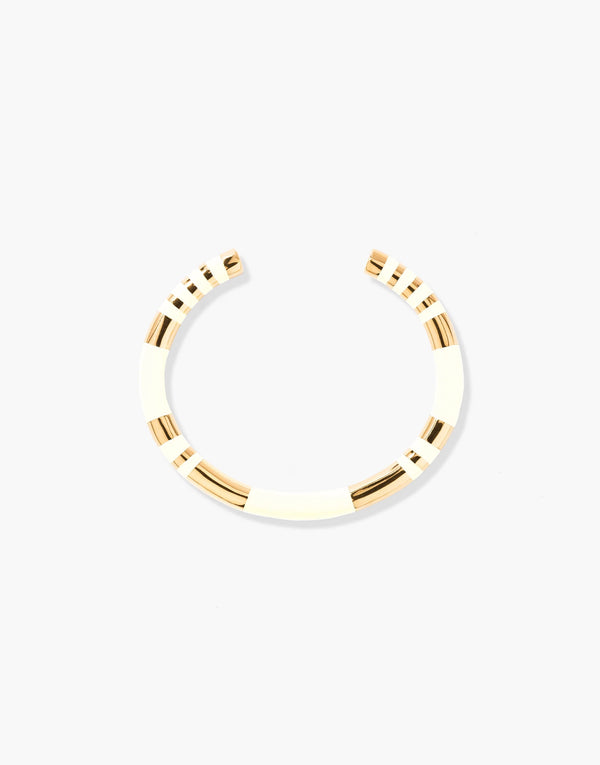 Aurelie Bidermann Positano Ivory Gold Bangle