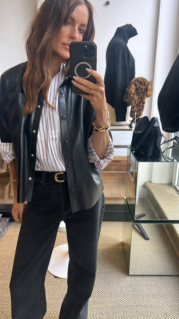 By Malene Birger Derris Shirt Cabernet Stripe