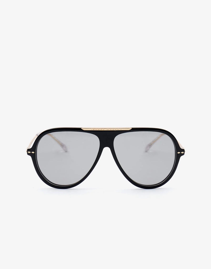 Isabel Marant Black Gold Tip Aviator Sunglasses