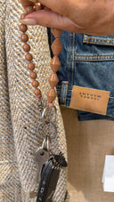 ina.Seifart Short Phone Bracelet Key Chain Mocca