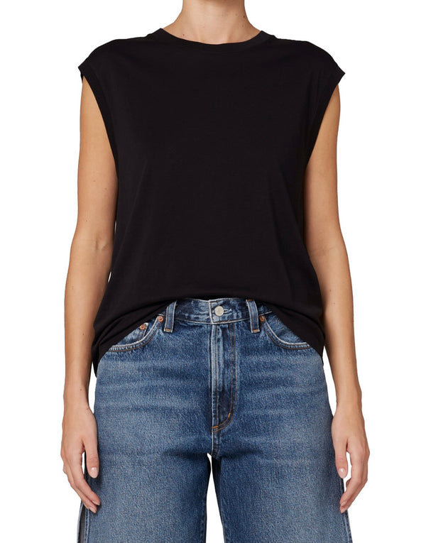 Agolde Raya Black Muscle T-Shirt