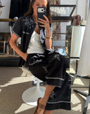 The Great Bowling Shirt with Hanky Embroidery