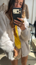 Bellerose DATURA ANGORA-BLEND CARDIGAN light grey