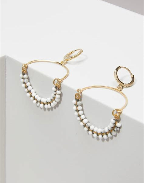 Isabel Marant White Beaded Earrings