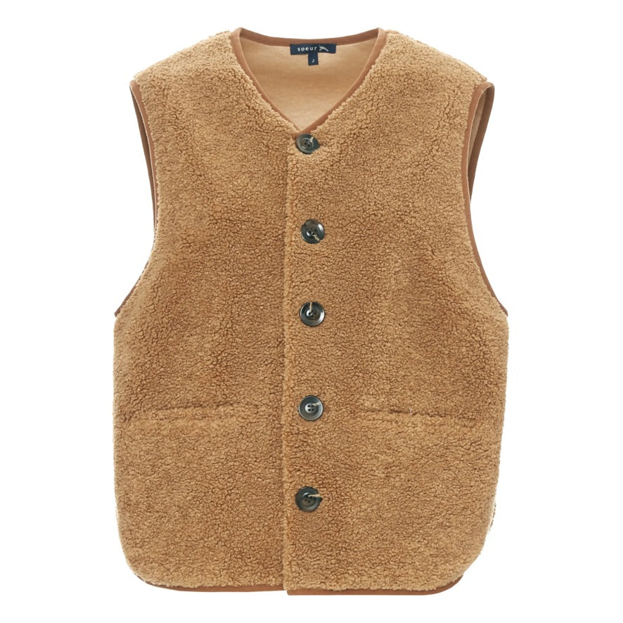 Soeur Fusil Gilet Marron