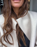 Harris Wharf Light Pressed Wool Bolero Jacket Cream