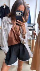 By Malene Birger Pasca Satin Top Latte Brown