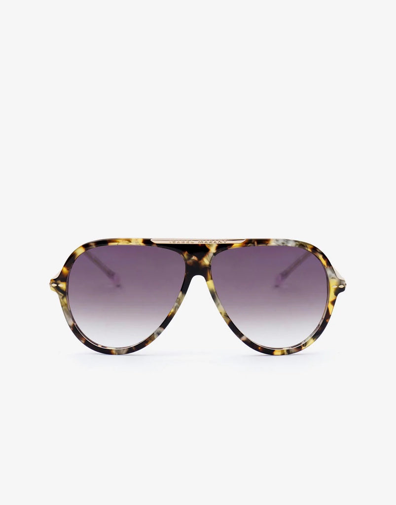 Isabel Marant Havana Gold Aviator Sunglasses