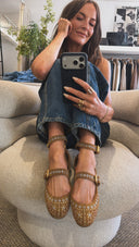Isabel Marant Elsa Studded Flats Cognac