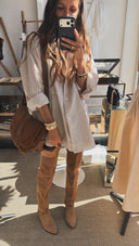 By Malene Birger Derris Shirt Dark Sand Stripe