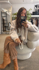 Bellerose DATURA ANGORA-BLEND CARDIGAN light grey