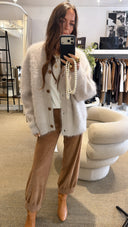 Bellerose DATURA ANGORA-BLEND CARDIGAN light grey