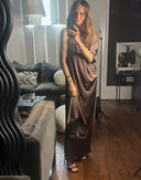 Vanessa Bruno Chocolate Rabat Moon Bag