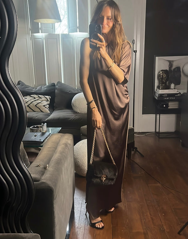 Vanessa Bruno Chocolate Rabat Moon Bag