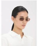 Victoria Beckham Metal Sunglasses In Gold Honey Havana