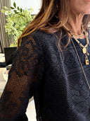 Beaumont Organic Daisy Black Lace Top