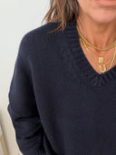 Bellerose AMEVY V-NECK SWEATER navy