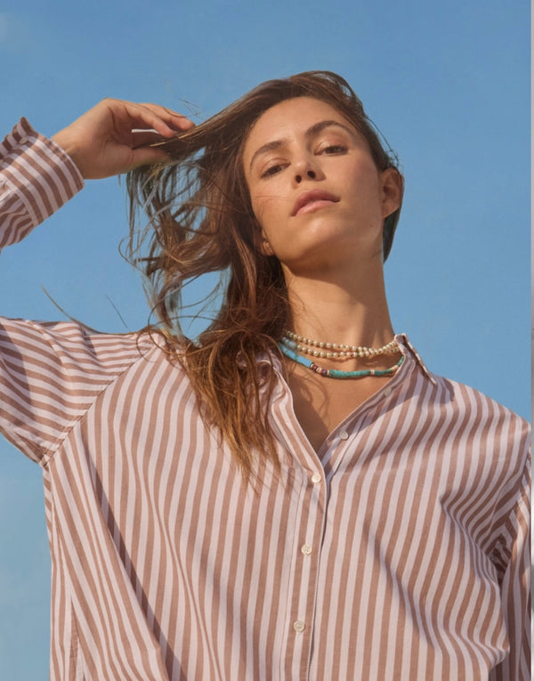 Xirena Jordy Striped Shirt Cafe