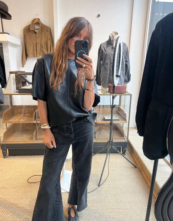 Soeur Frida Leather Top