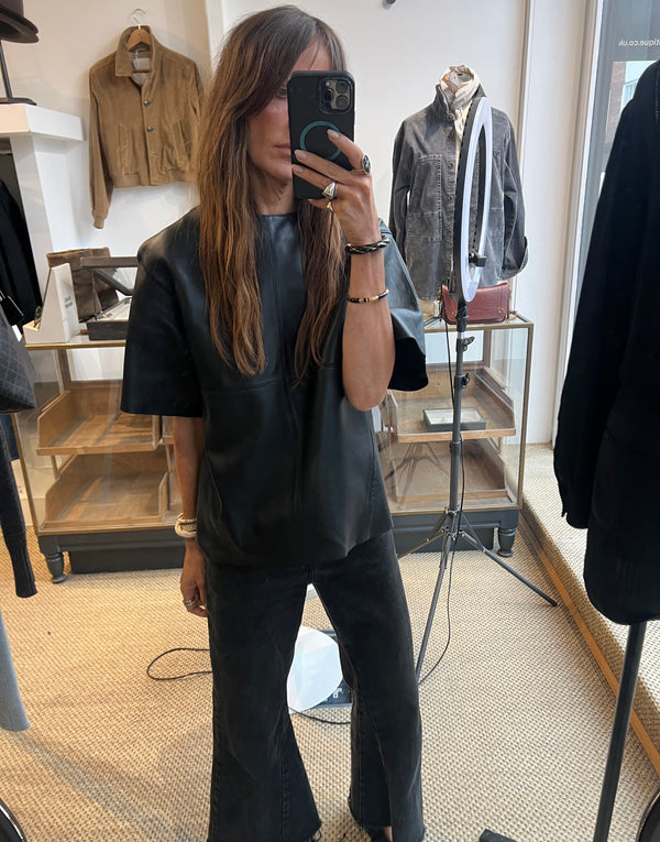 Soeur Frida Leather Top