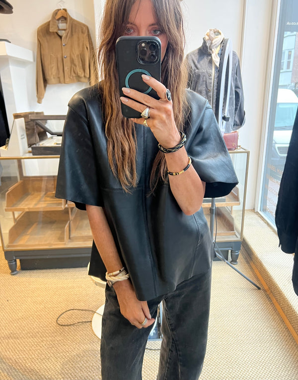 Soeur Frida Leather Top