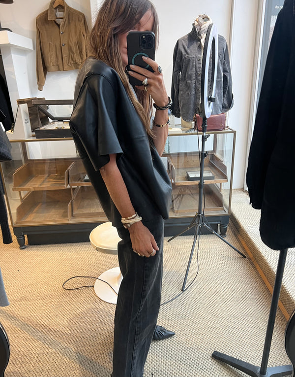 Soeur Frida Leather Top