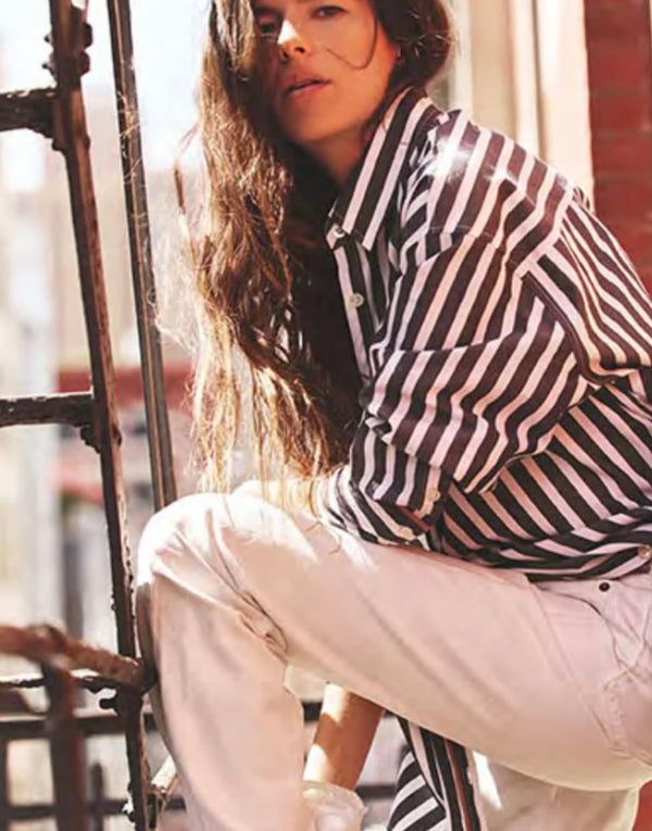 Xirena Gillian Shirt Ink Stripe