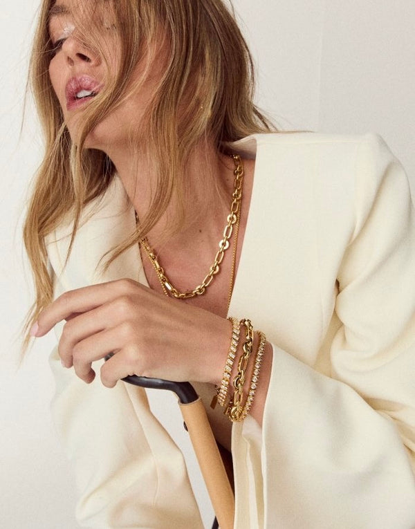 Talis Chains Ridged Tennis Bracelet