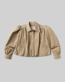 Citizens of Humanity Everly Shirred Crop Jacket in Catalina