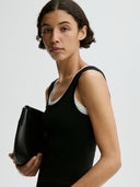 By Malene Birger Dali Black Organic Cotton Vest