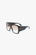 Victoria Beckham Soft Square Sunglasses Almost Black