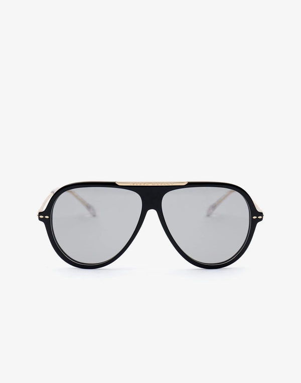 Isabel Marant Herra Black Aviator Sunglasses