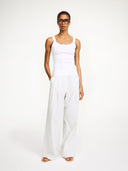 By Malene Birger Frillo White Vest Top