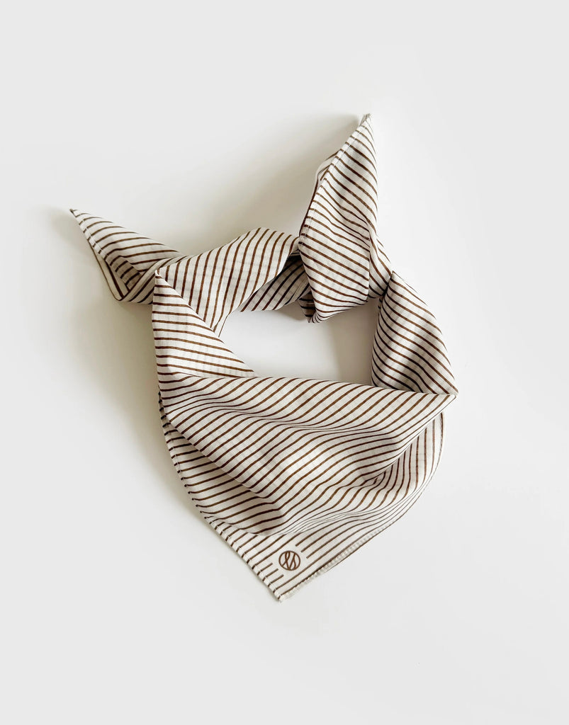 Le Scarf Mocha Stripe Scarf