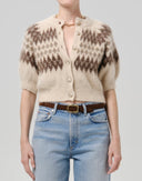 Citizens of Humanity Molly Puff Sleeve Cardigan In Fairisle