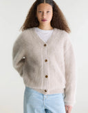Bellerose DATURA ANGORA-BLEND CARDIGAN light grey