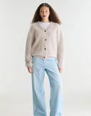 Bellerose DATURA ANGORA-BLEND CARDIGAN light grey